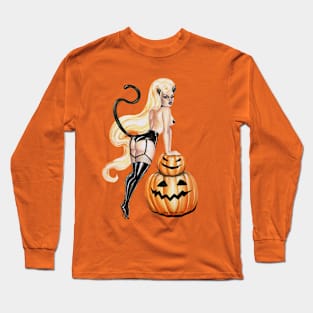 Halloween Kitten Long Sleeve T-Shirt